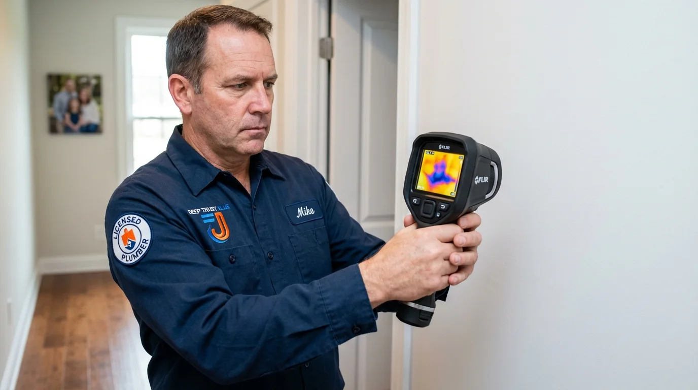 Thermal imaging leak detection by Johns Plumbing LLC in Wells
